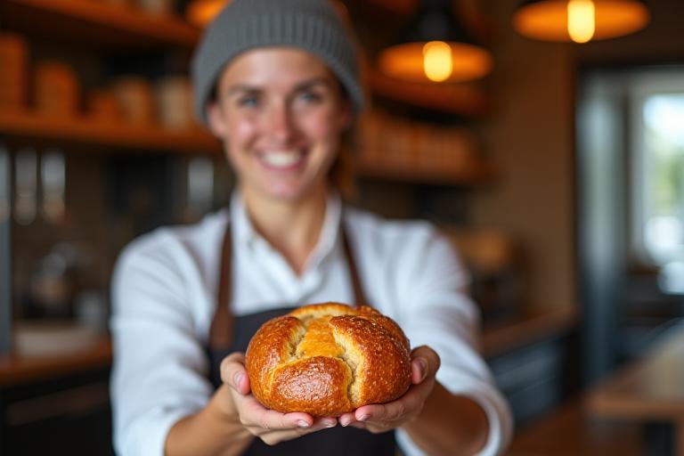 Bakker presenteert een speciaal gebak